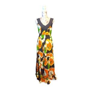 Vintage Silhouettes Fall Color Floral Dress